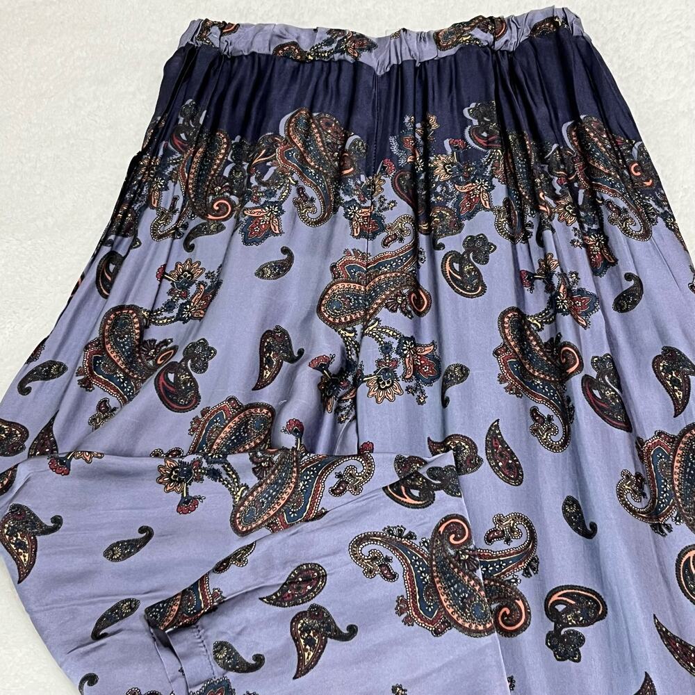 Women’s Paisley Print Wide-Leg Pajama Pants - Lavender